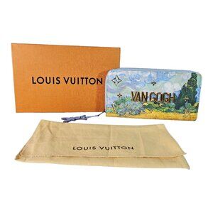 LOUIS VUITTON Masters Collection Jeff Koons Van Gogh Wallet Long Bag Box Zip LV